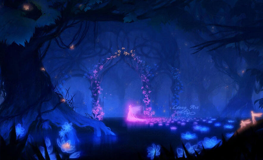 Fairy bioluminescent realm